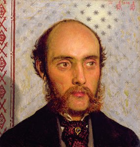 Portret van William Michael Rossetti (1829-1919) bij lamplicht, 1856